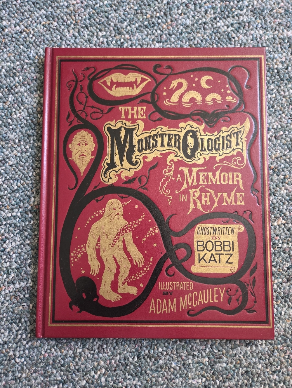 The Monsterologist: A Memoir in Rhyme - Decorative Red & Gold Hardcover